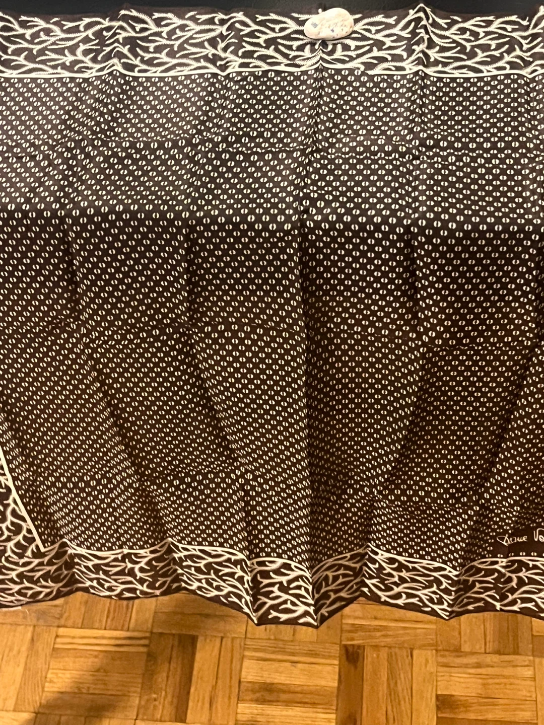 Diane Von Furstenberg Silk Scarf cocoa Brown 1980s Japan - photo 5
