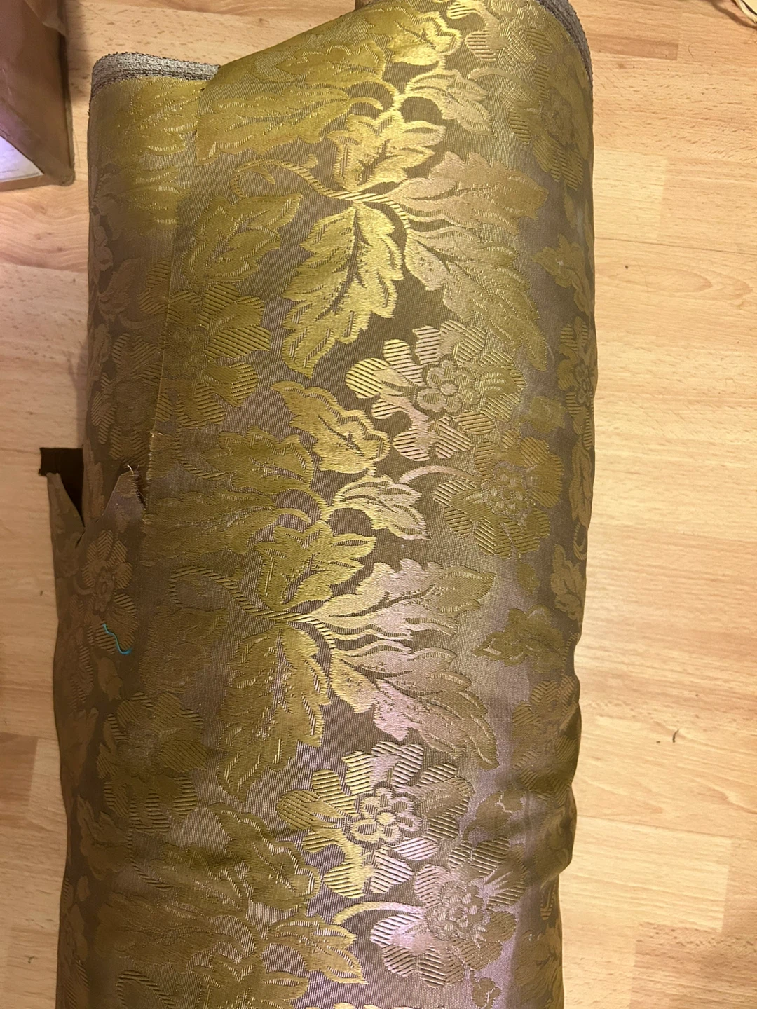 Gold Floral Brocade Fabric Bolt