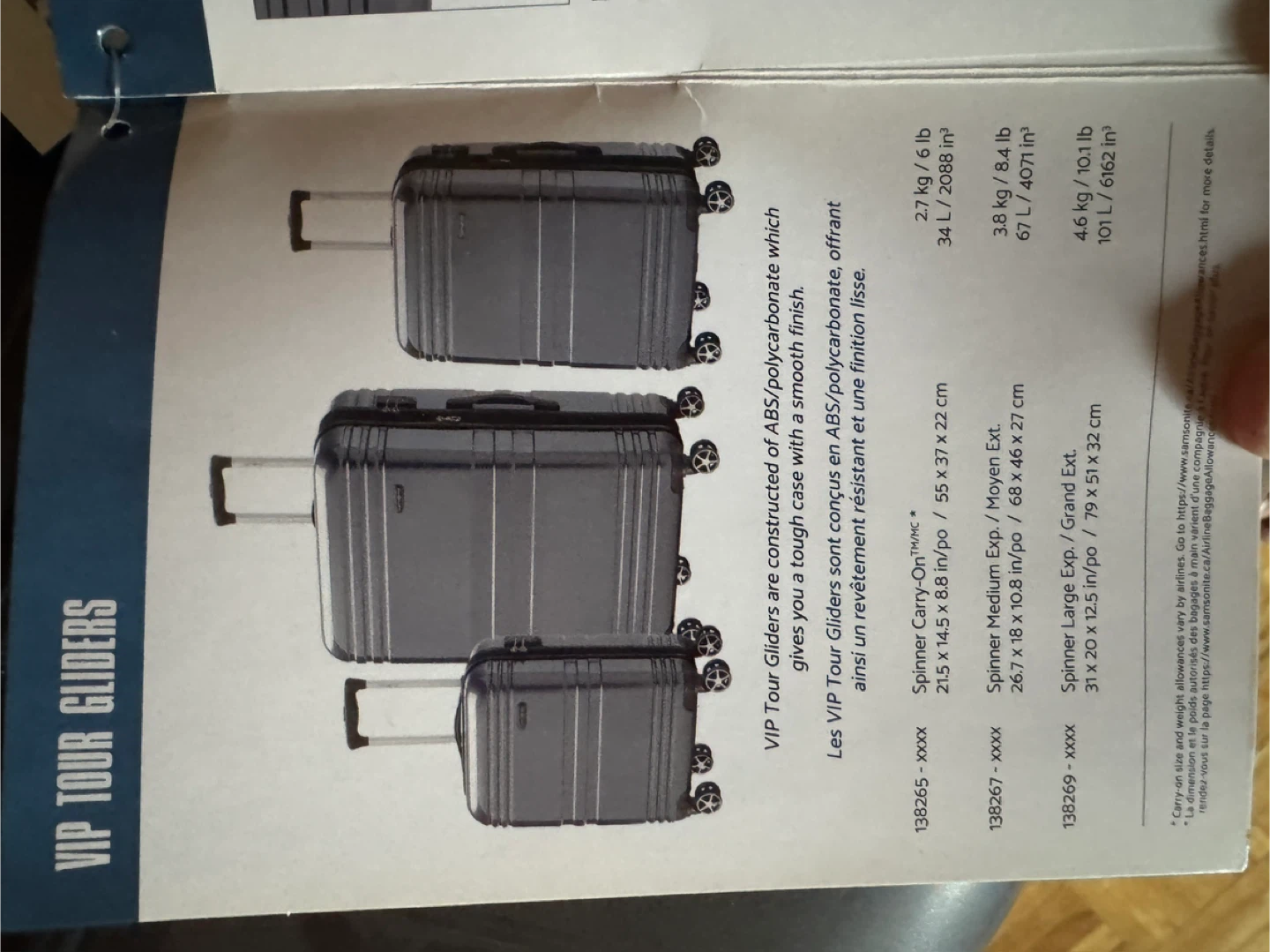 Samsonite Spinner Carry-On Luggage