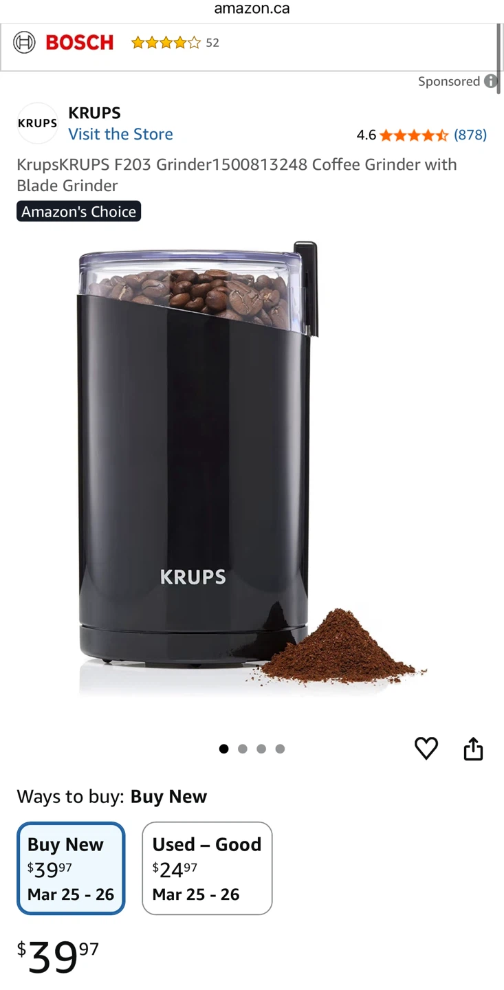 KRUPS Coffee Grinder