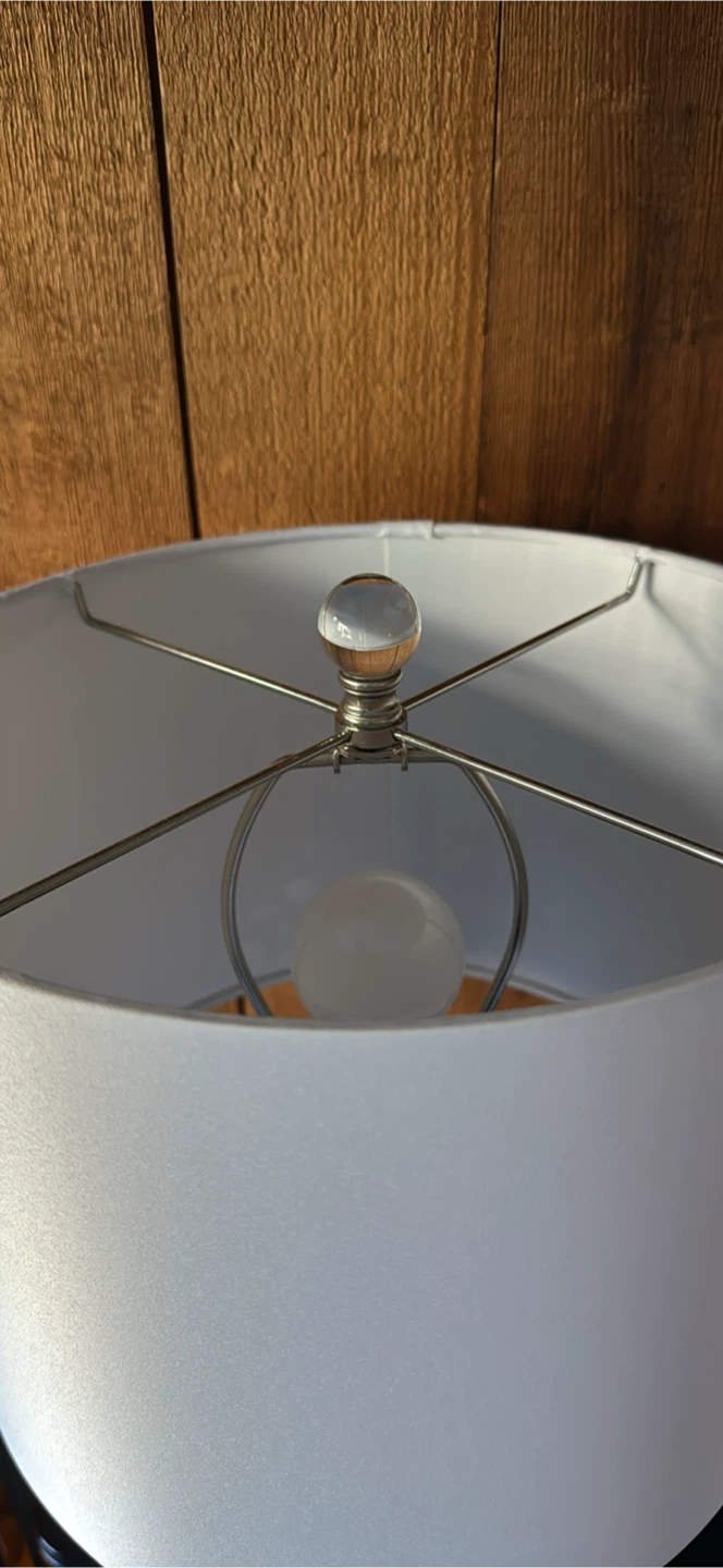 Crystal Table Lamp with White Shade - photo 2