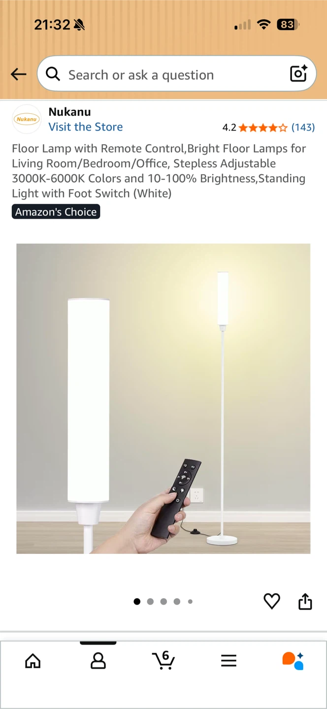 Modern Floor Lamp with Remote (Dimmable) - photo 2