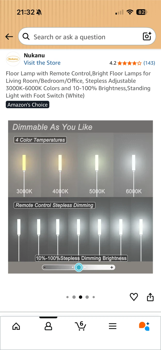 Modern Floor Lamp with Remote (Dimmable) - photo 4