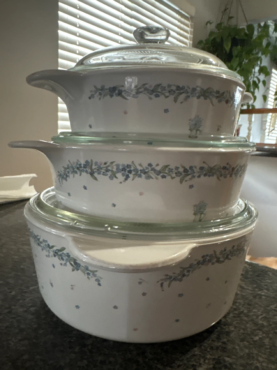 CorningWare "Spring Blossom" Casserole Dishes Set