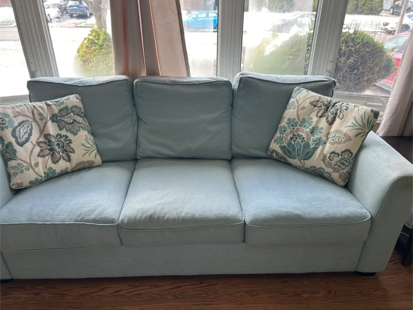 2 Light Blue Sofas