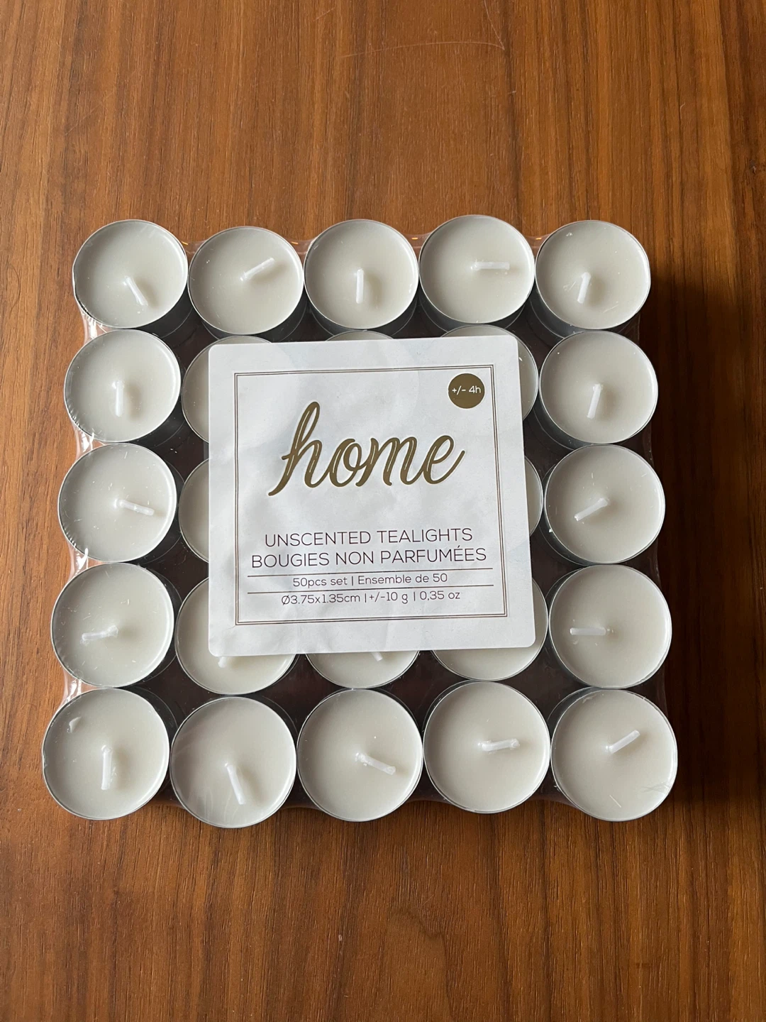 Unscented Tea-light Candles - 50 pcs