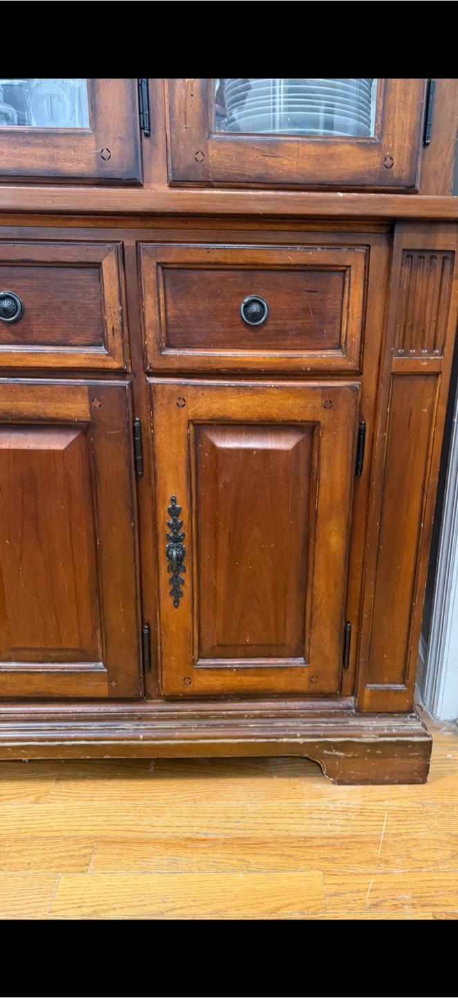 Solid Wood China Cabinet with Glass Doors - photo 5