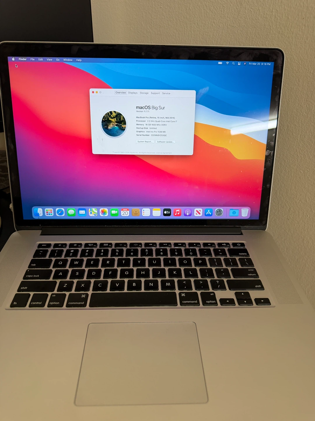 Apple MacBook Pro 15-inch Mid 2014 Laptop - photo 2