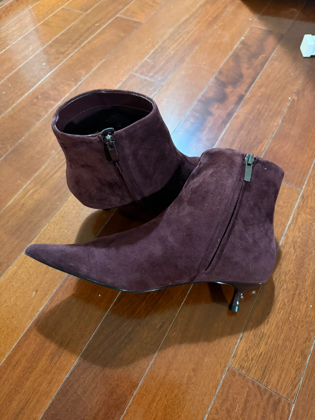 Nine West Burgundy Suede Ankle Boots - Size 9M - photo 3