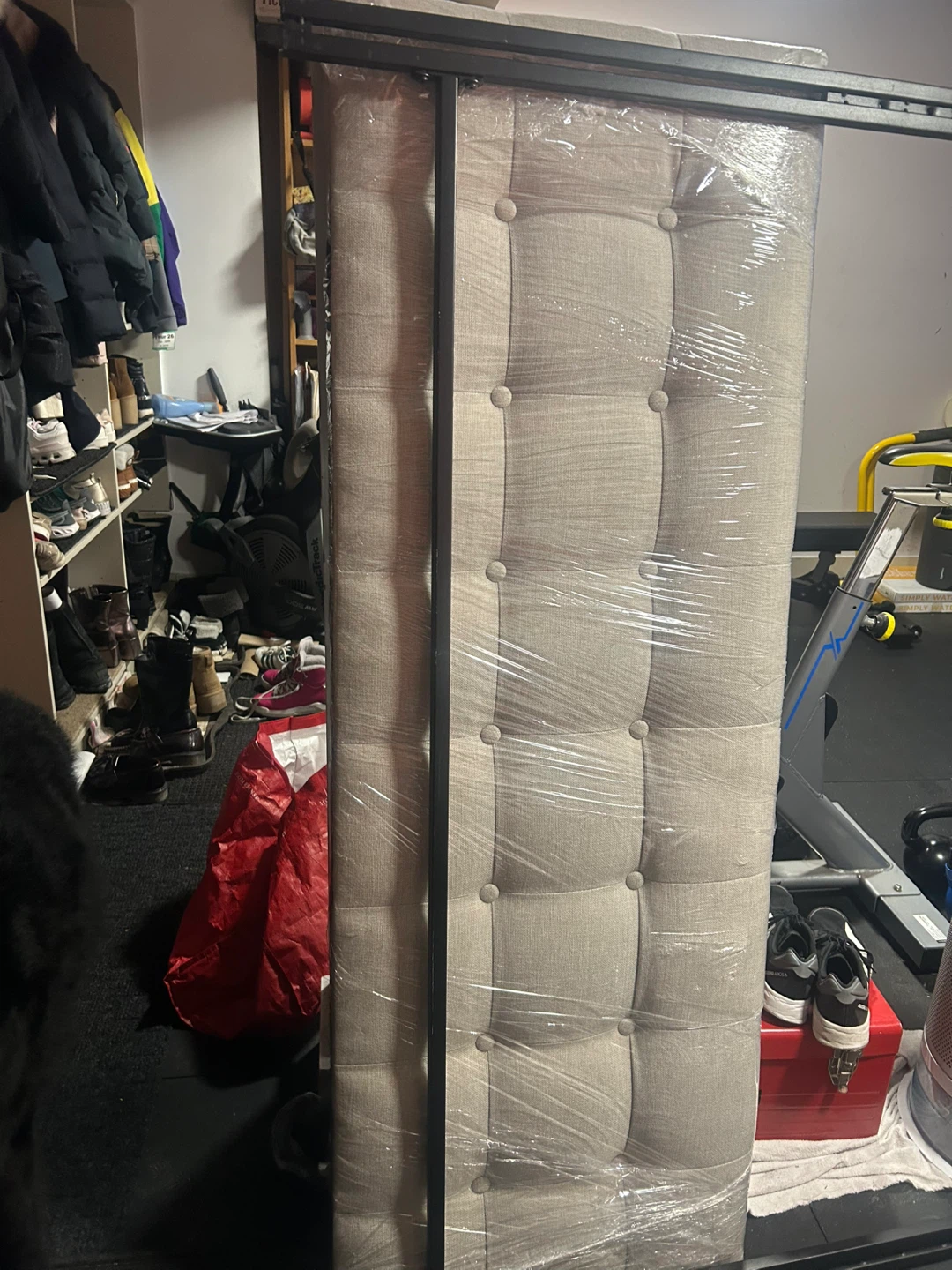Tufted Upholstered Headboard with Metal Frame
