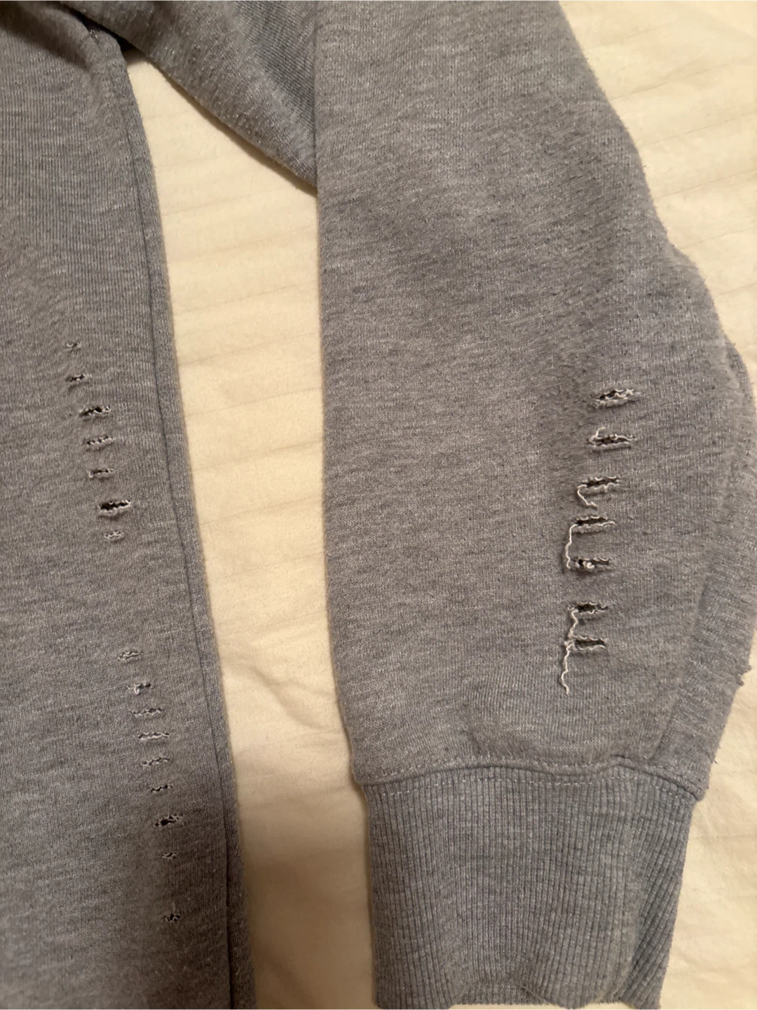 Men’s Grey Distressed Hoodie - photo 4