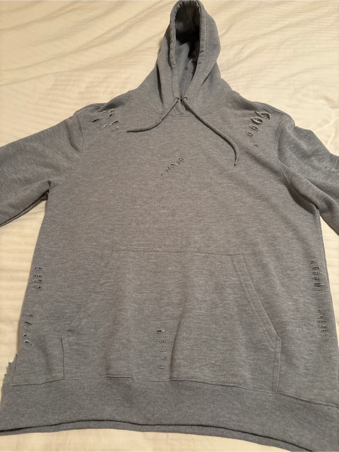Men’s Grey Distressed Hoodie - photo 3