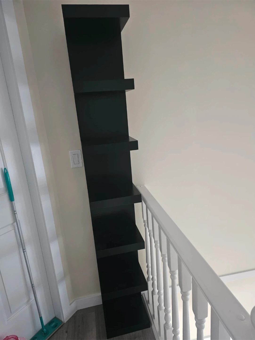 Black Tall Corner Shelf