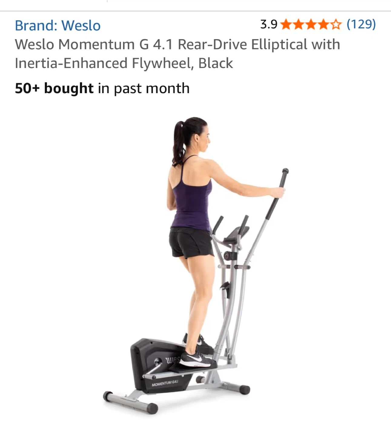 Weslo Momentum G 4.1 Rear-Drive Elliptical - Black
