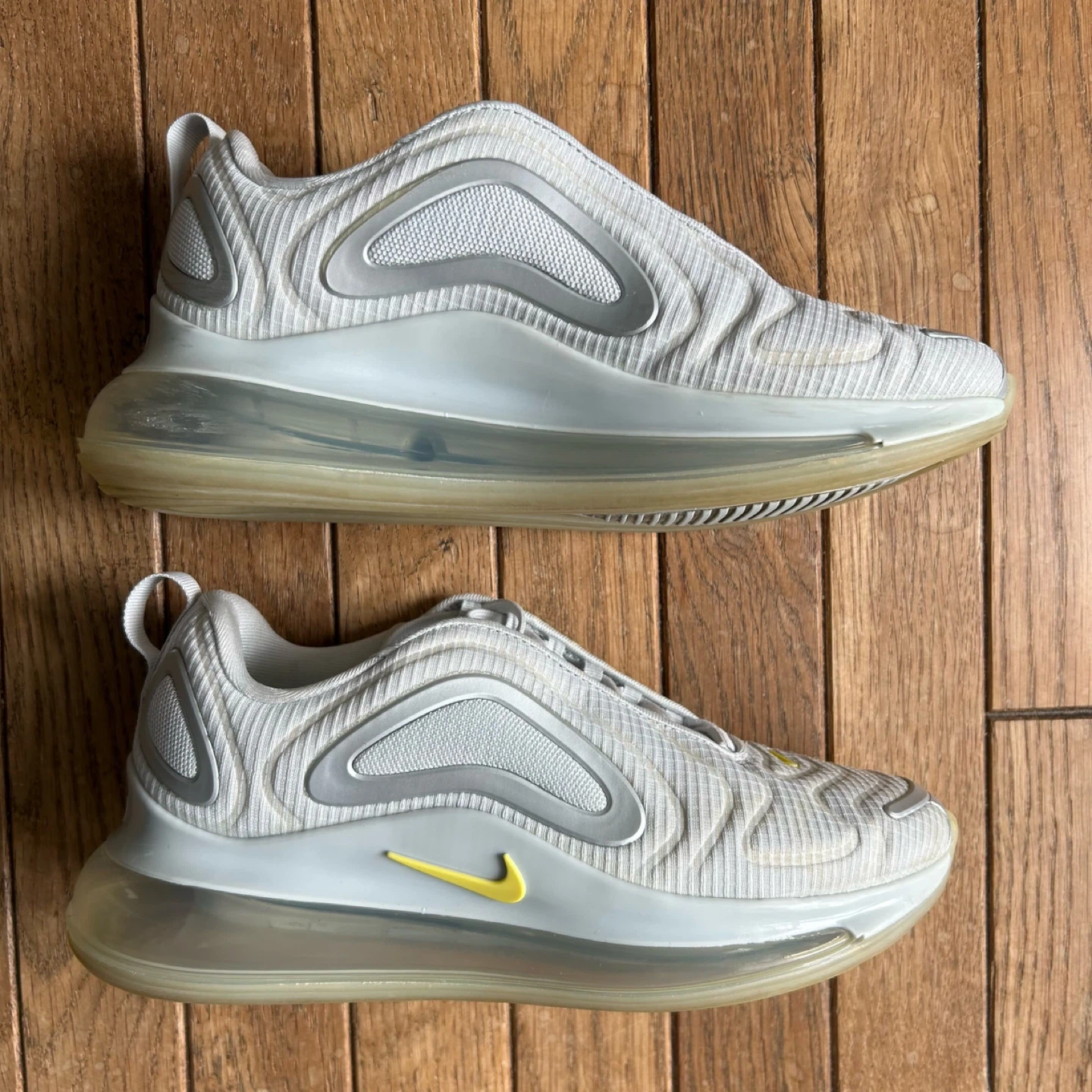 NIKE Air Max 720 ‘Pure Platinum Dynamic Yellow’-Size W7