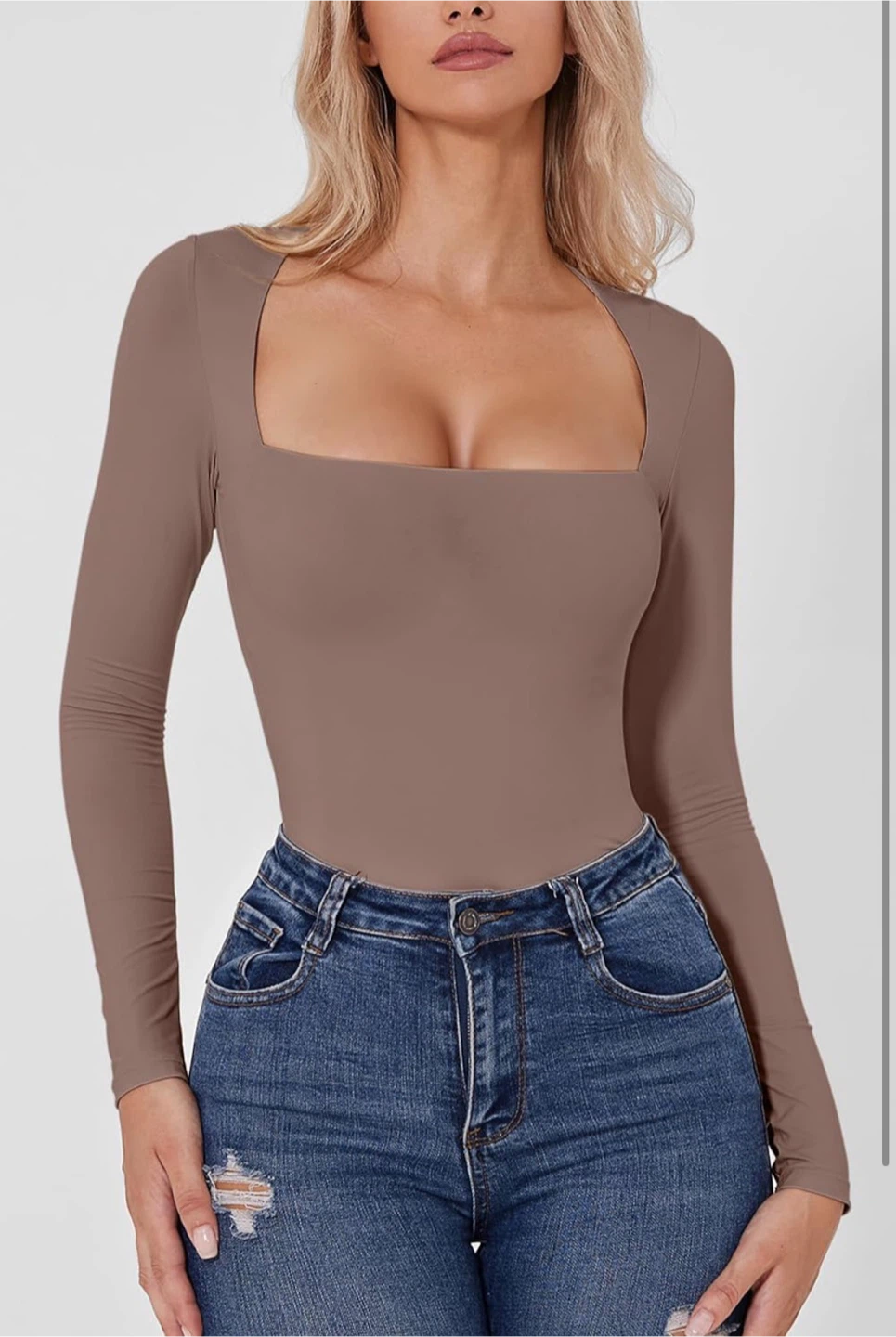 NEW! QINSEN Sexy Square Neck Sculpting Bodysuit - photo 3