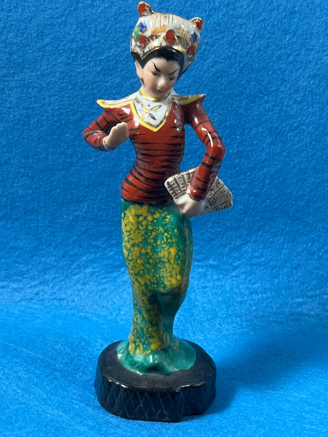 🌸 Vintage Geisha Fan Dancer Made in Occupied Japan (1940s/50s) 🌸