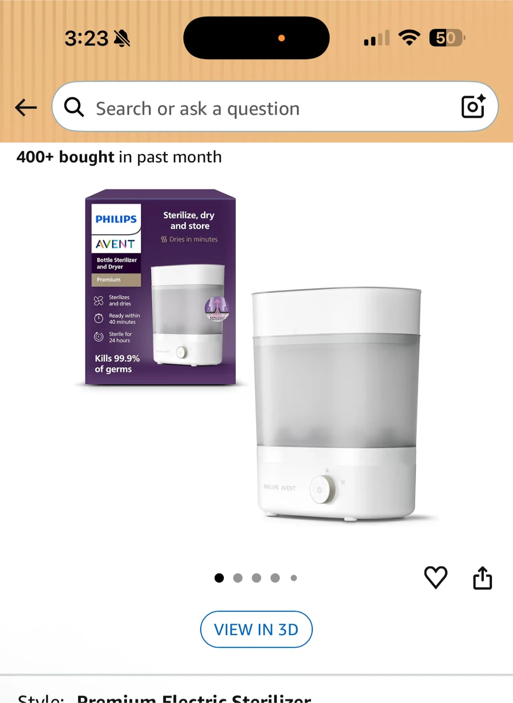 Philips Avent Premium Electric Sterilizer & Dryer 🍼✨