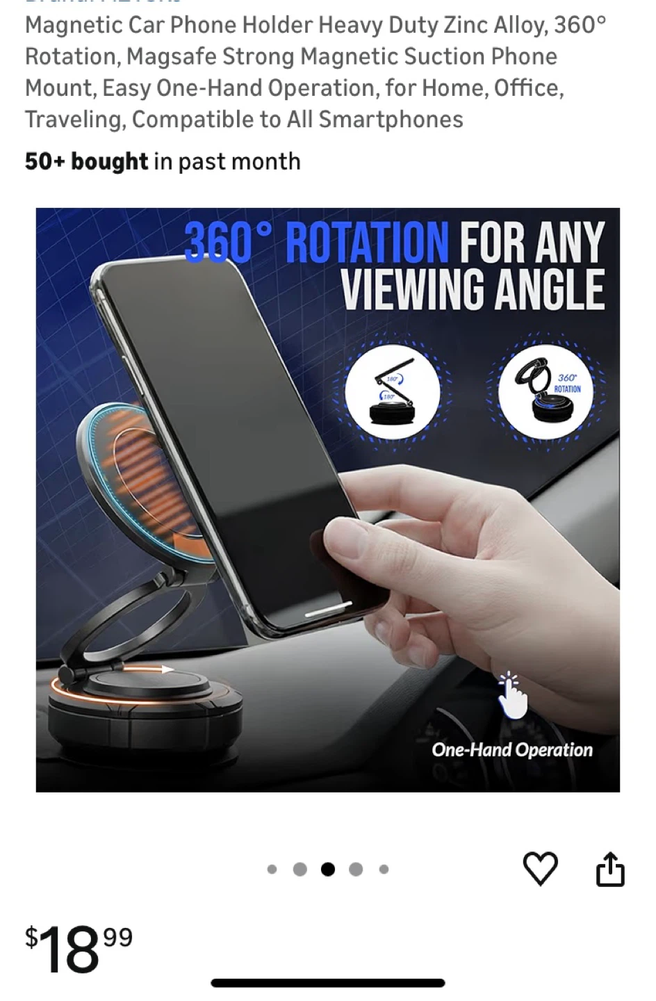 Magnetic Car Phone Holder - photo 3