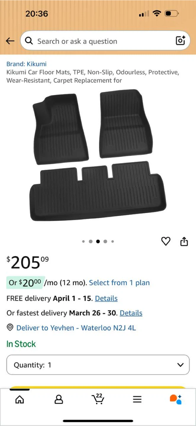 Kikumi Floor Mats for Tesla Model 3 (2023+) – NEW