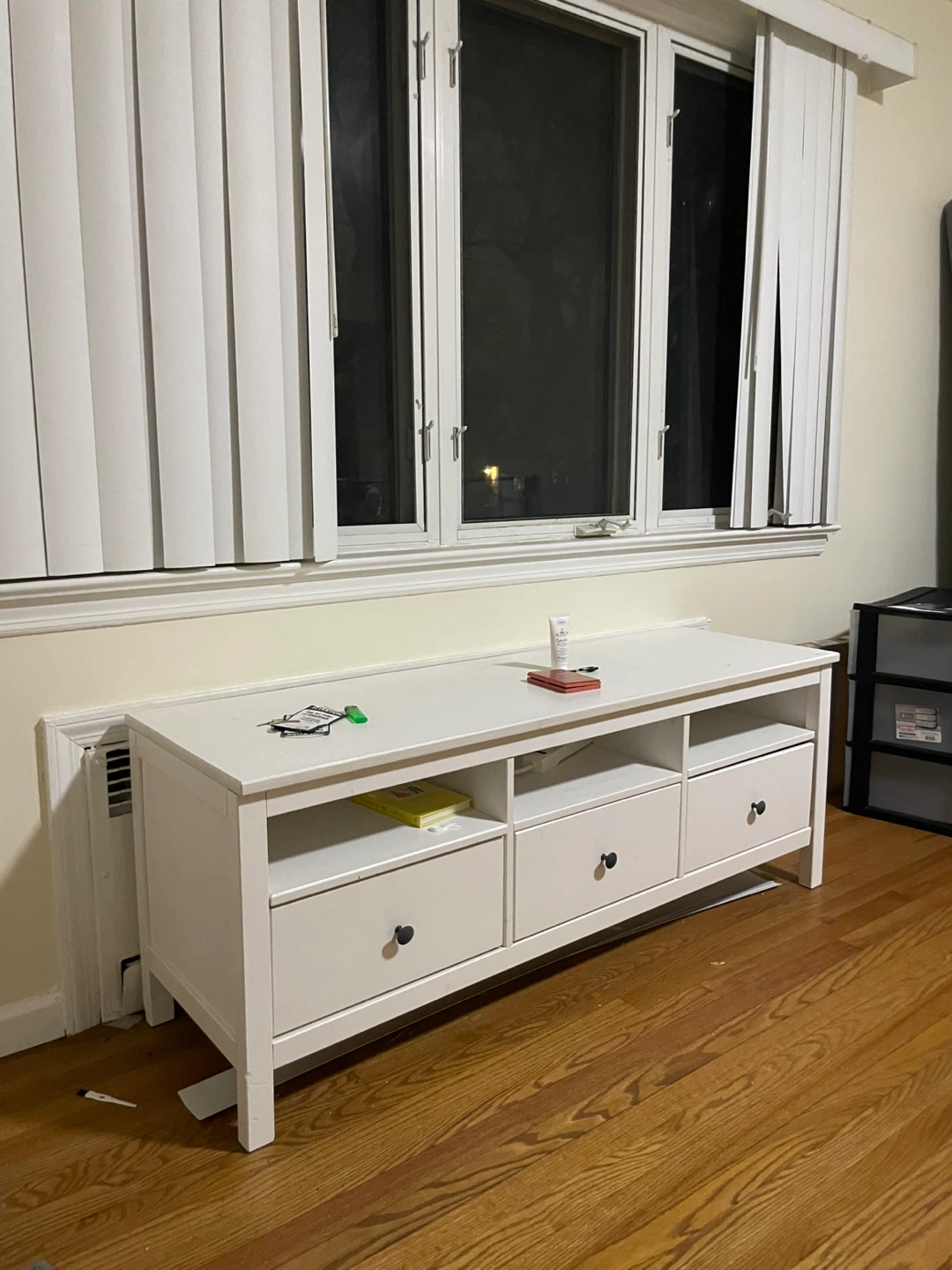 White TV Stand / Storage Cabinet (Moving Sale) - photo 2