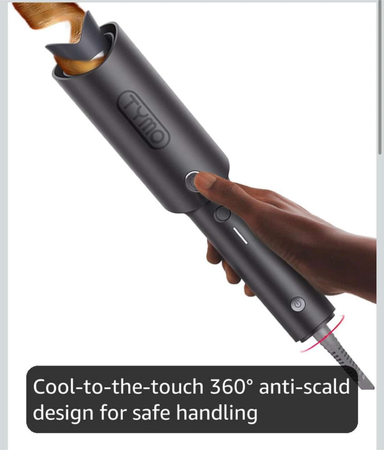 TYMO CurlPro Auto Rotating Curling Iron-1.25in-MetallicGray - photo 2