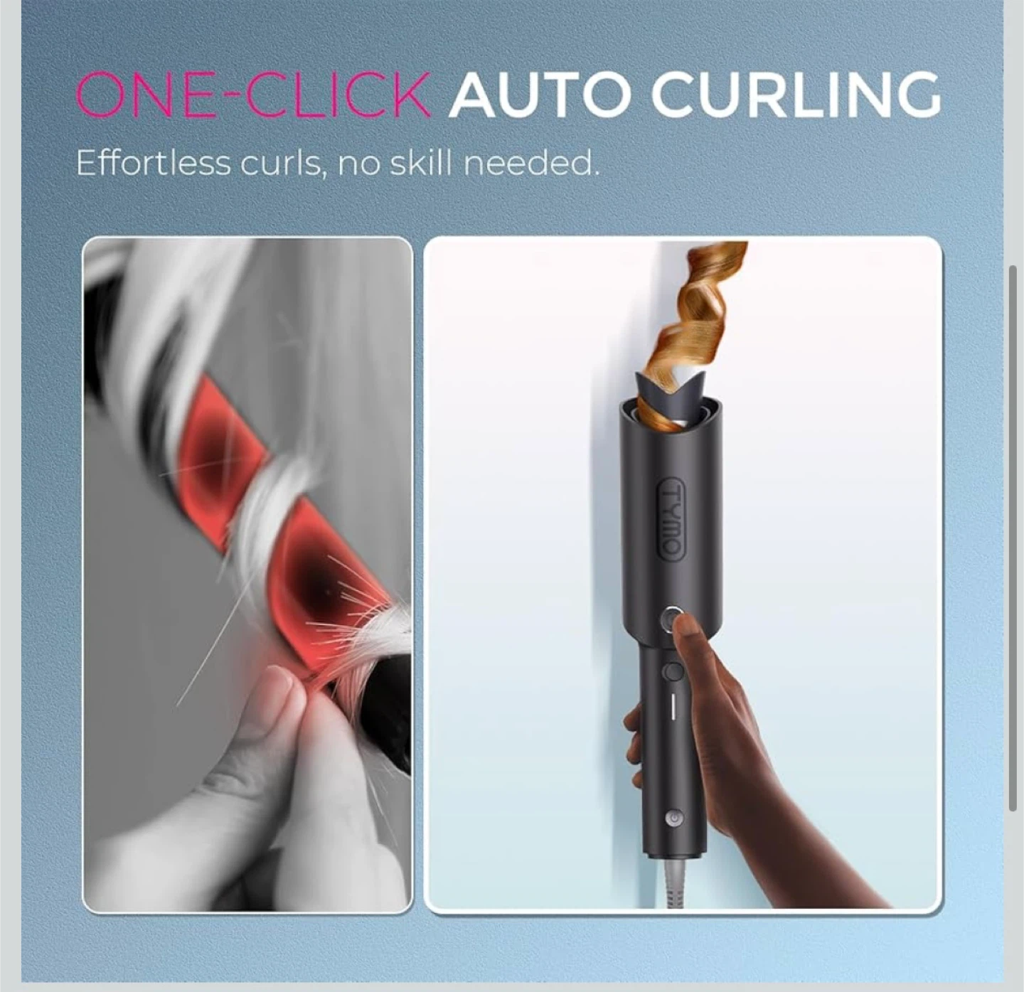 TYMO CurlPro Auto Rotating Curling Iron-1.25in-MetallicGray - photo 3