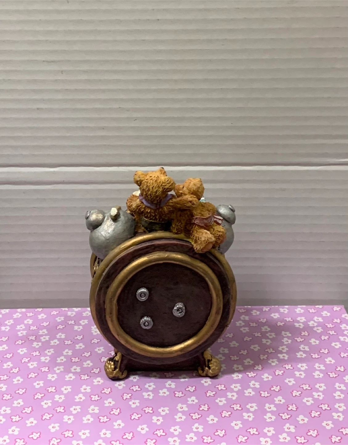 Vintage - style teddy bear clock coin/cash box - photo 2