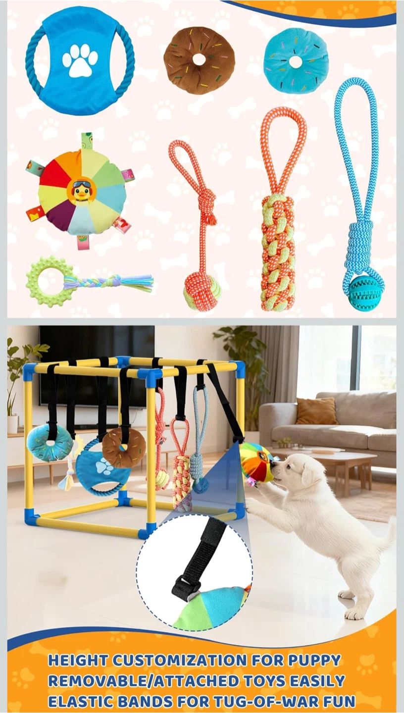 Puppy Play Gym with 8 Hanging Toys Indoor - photo 2