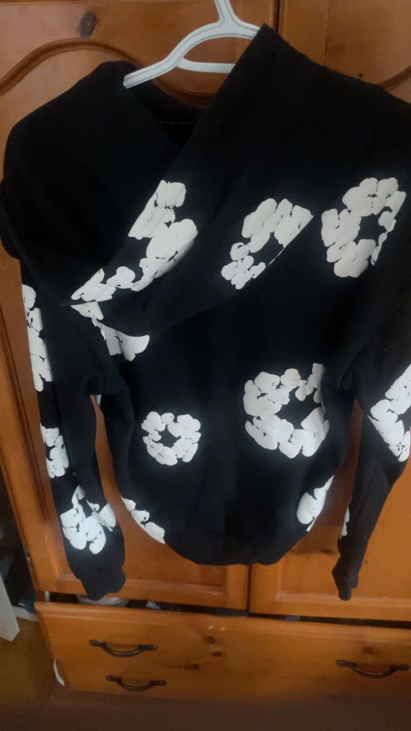 Denim Tears Black Floral Hoodie Size S - photo 2