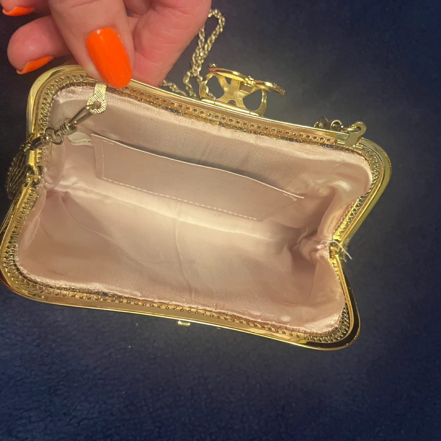 Gold glitter evening purse - photo 3
