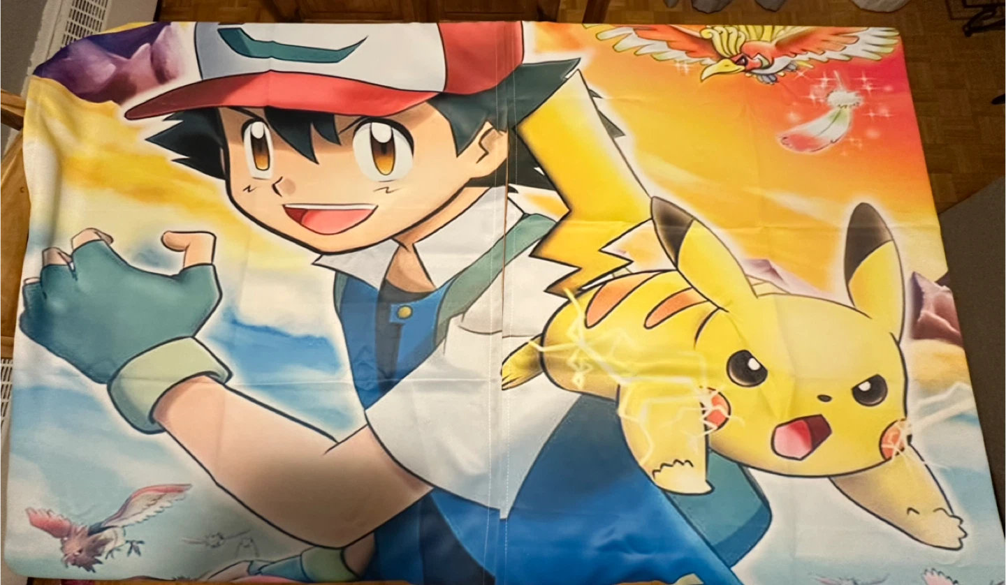 Pokemon Ash and Pikachu curtains