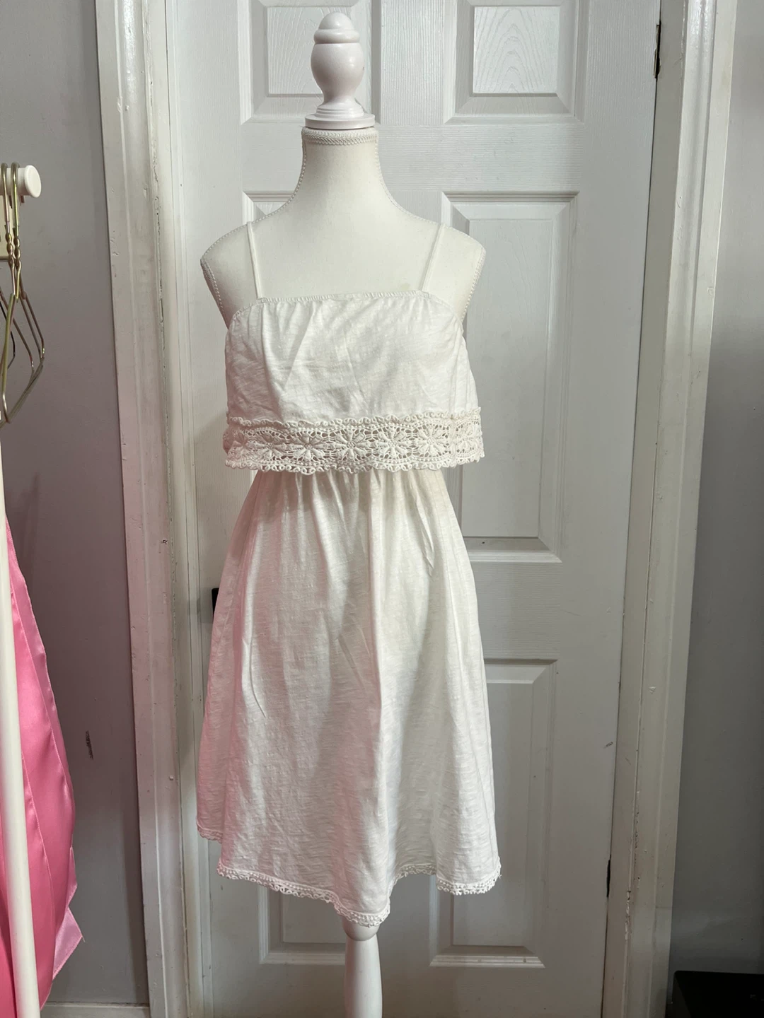 Knee length white dress