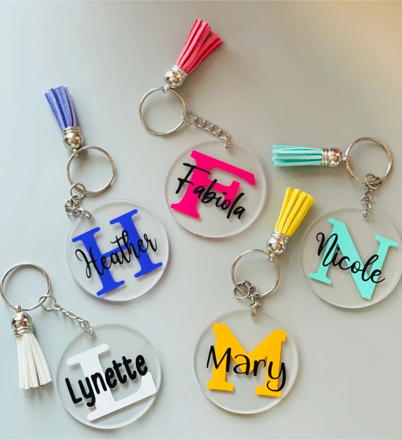 Customized Acrylic Keychain with tassel