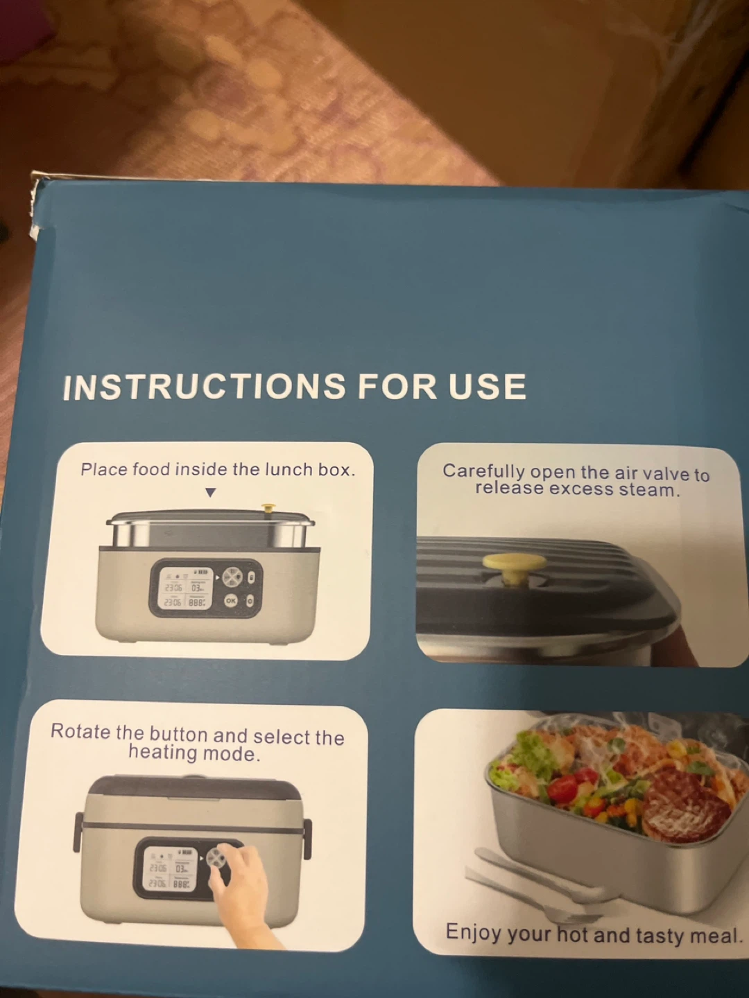 White Cordless Electric Lunch Box - photo 3