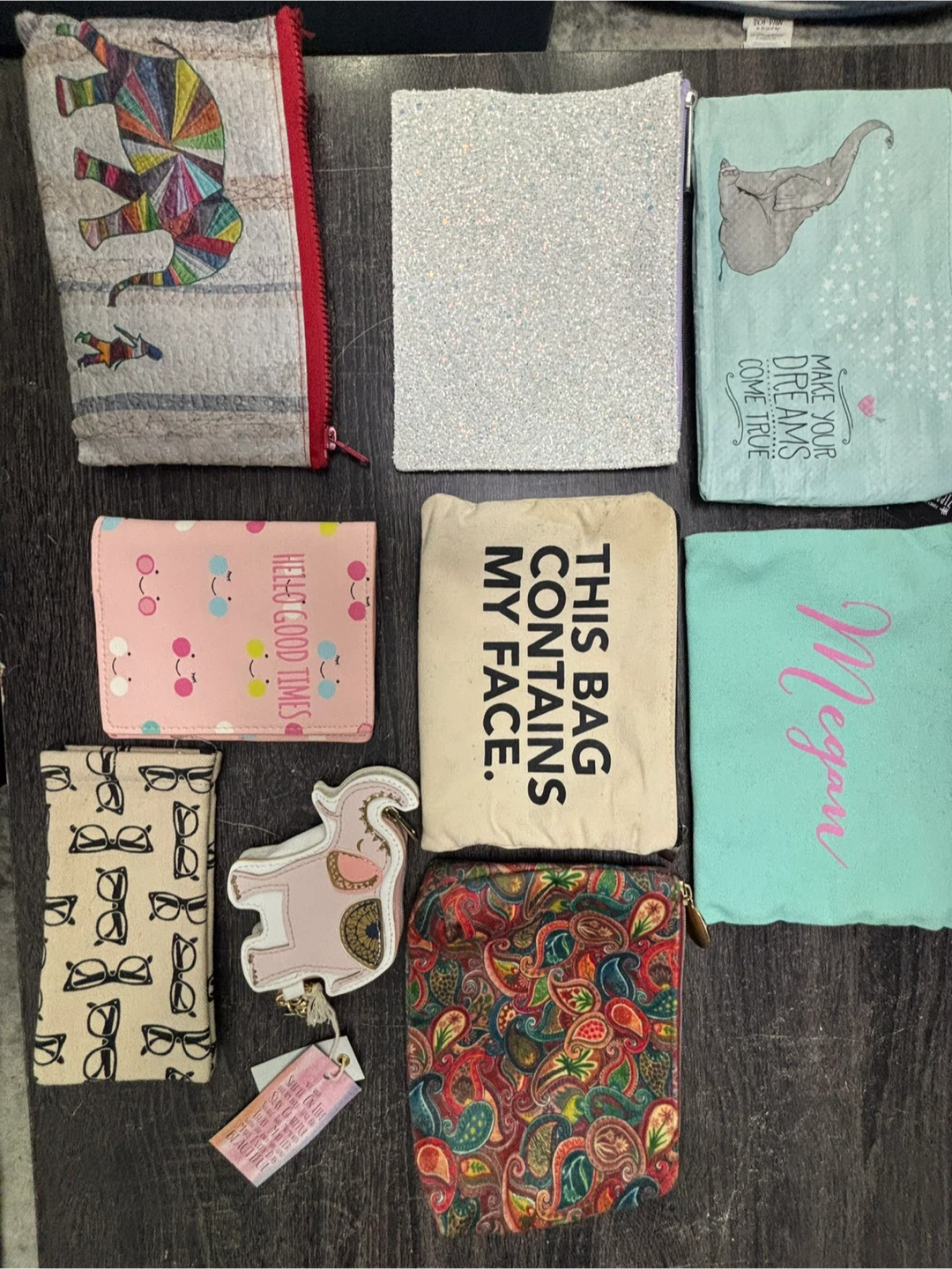 Assorted Pouches and Card Holder Set