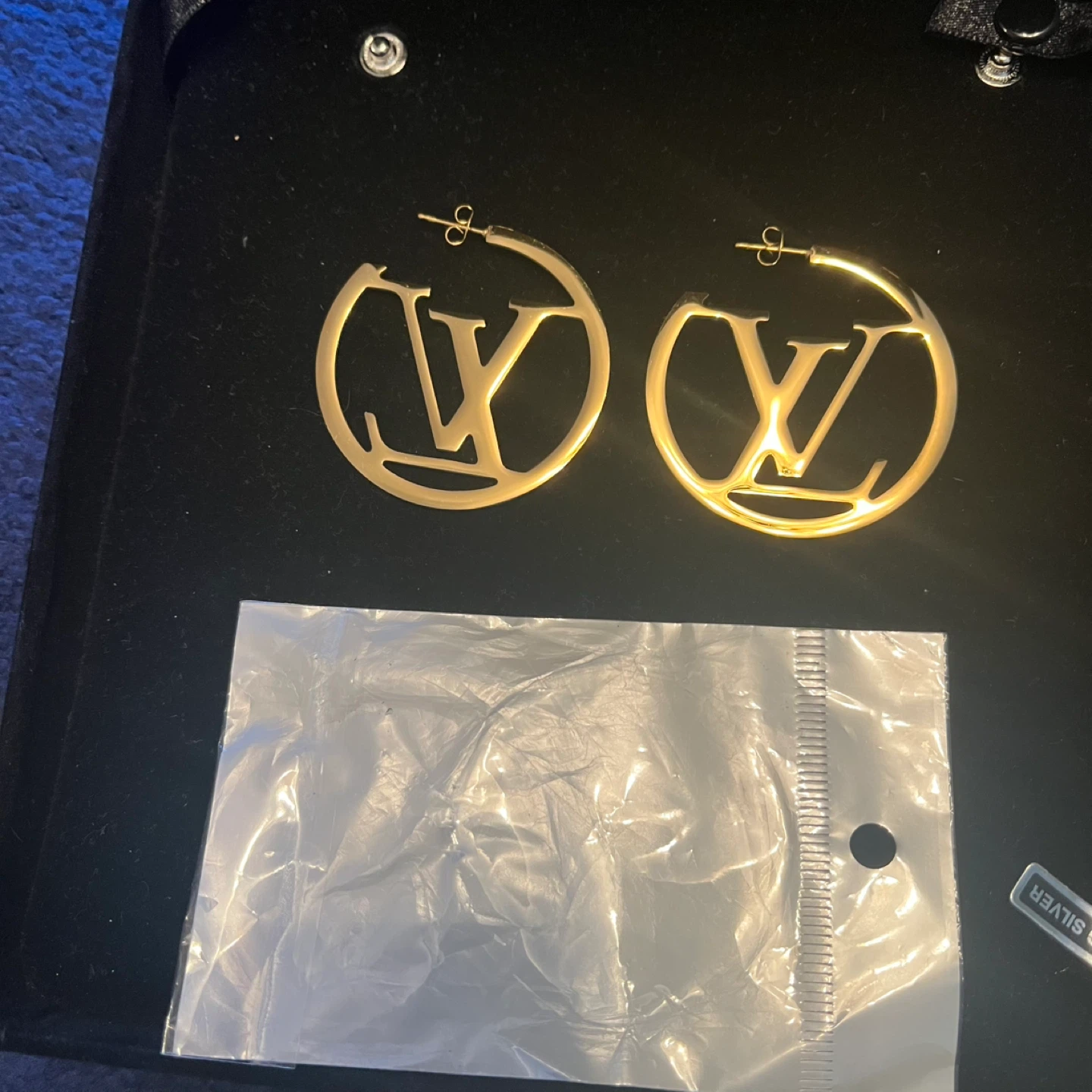 New stainless steel gold color large hoops