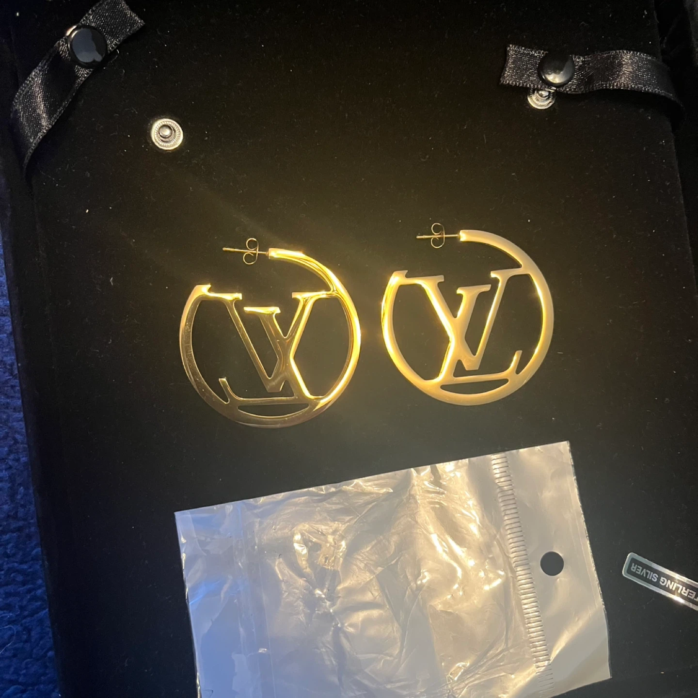 New stainless steel gold color large hoops - photo 2