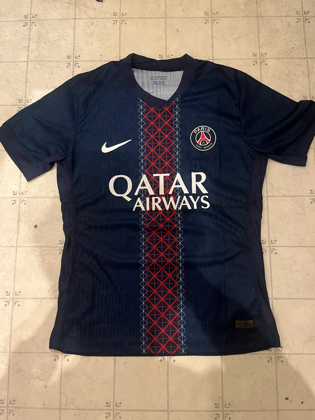 Paris Saint-Germain PSG Soccer Jersey D. Doué #14 Nike Dri-FIT