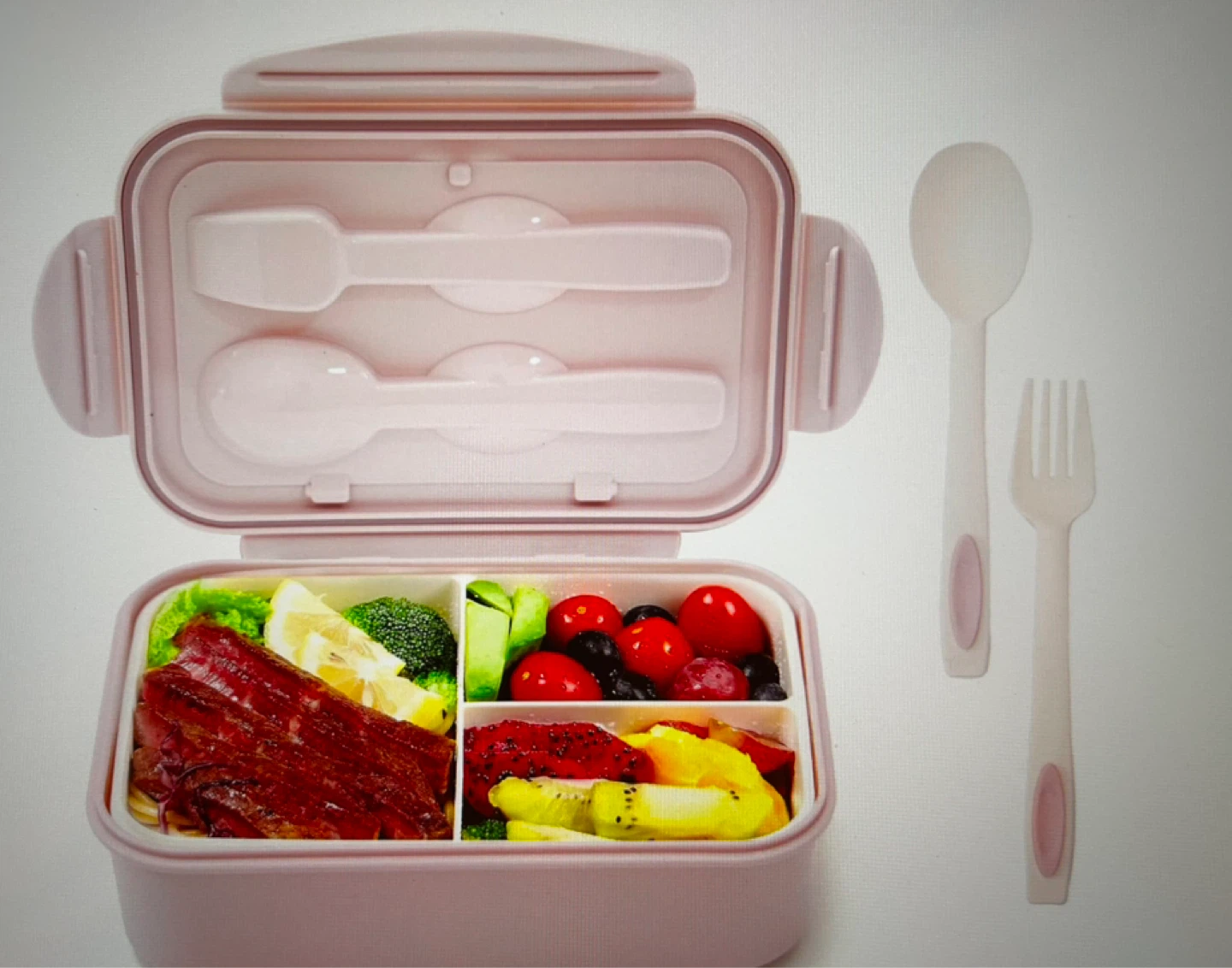 (Brand New) 3 Compartment Bento Lunch Box - photo 2