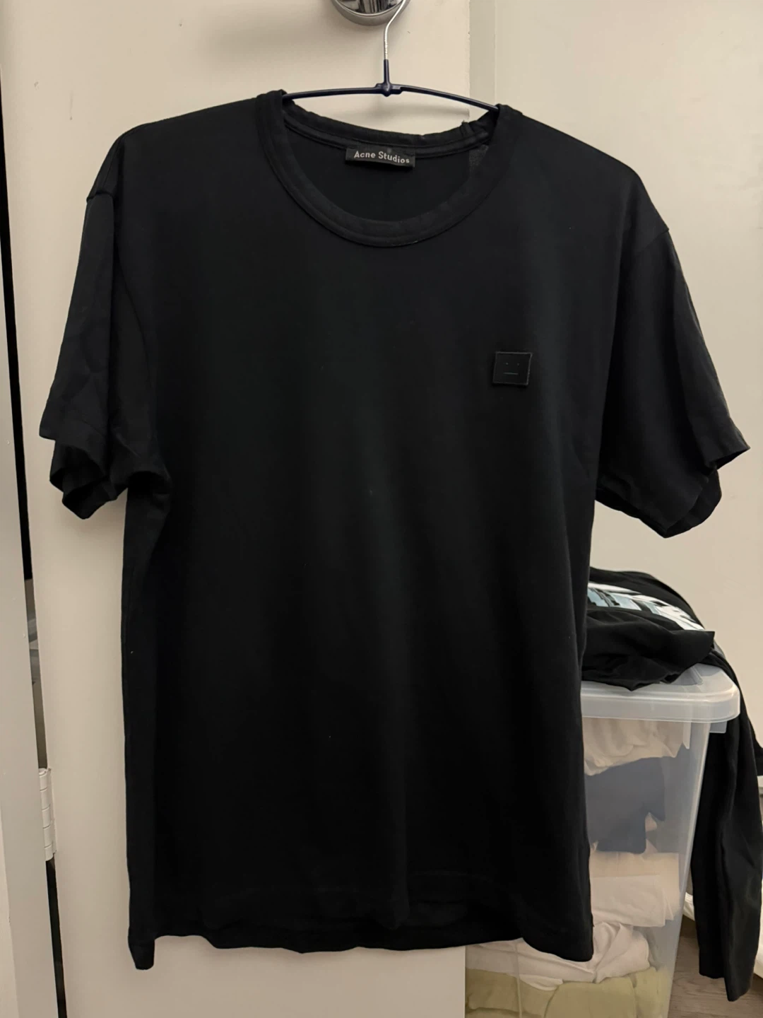 Acne Studios Black Face Patch T-Shirt Size XS