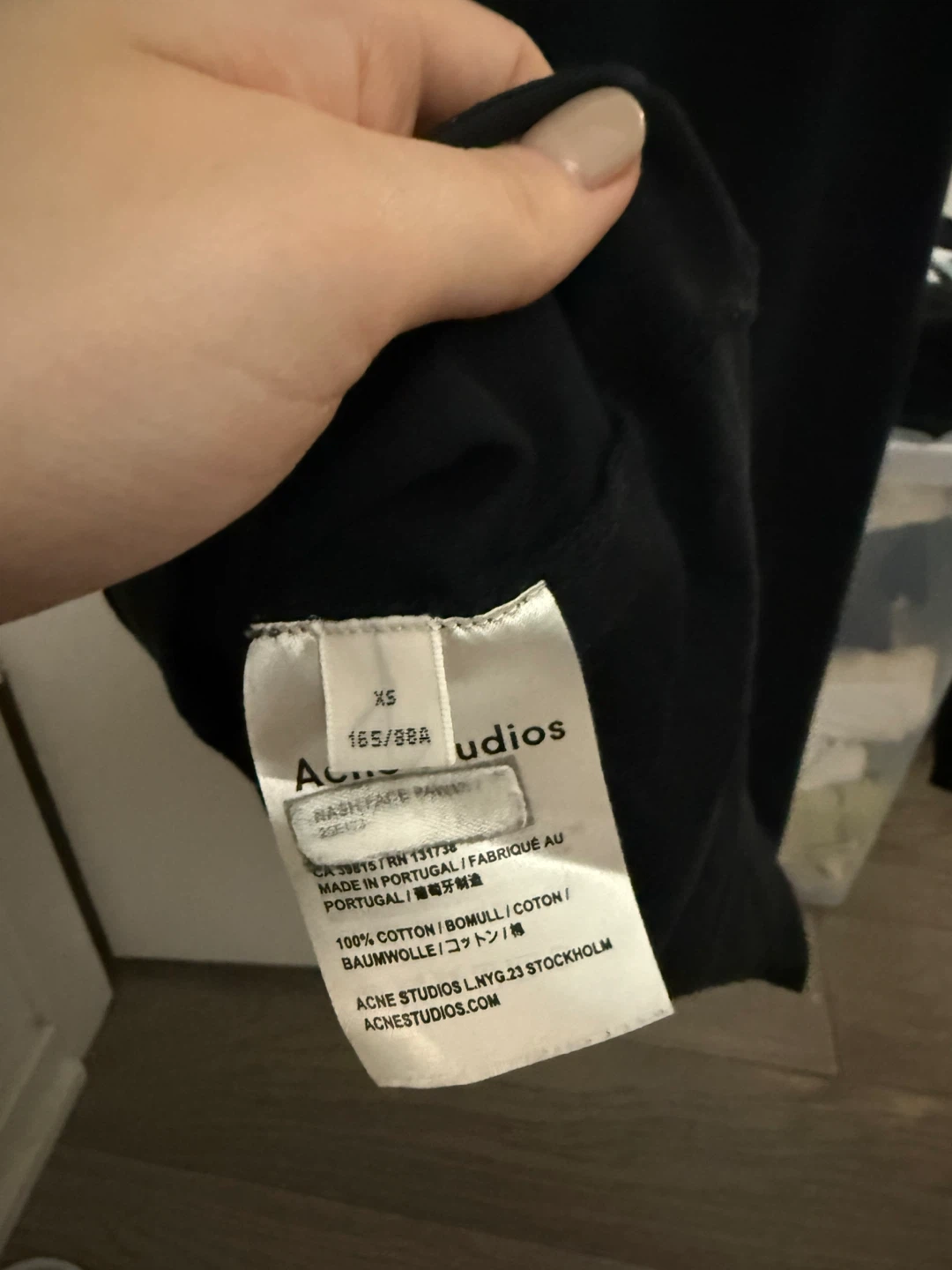 Acne Studios Black Face Patch T-Shirt Size XS - photo 3