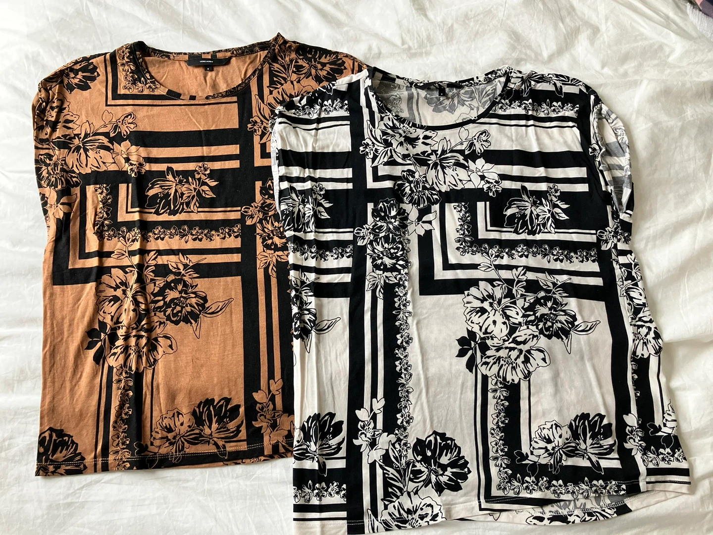 2 Vera Moda Floral Pattern Tops Size S