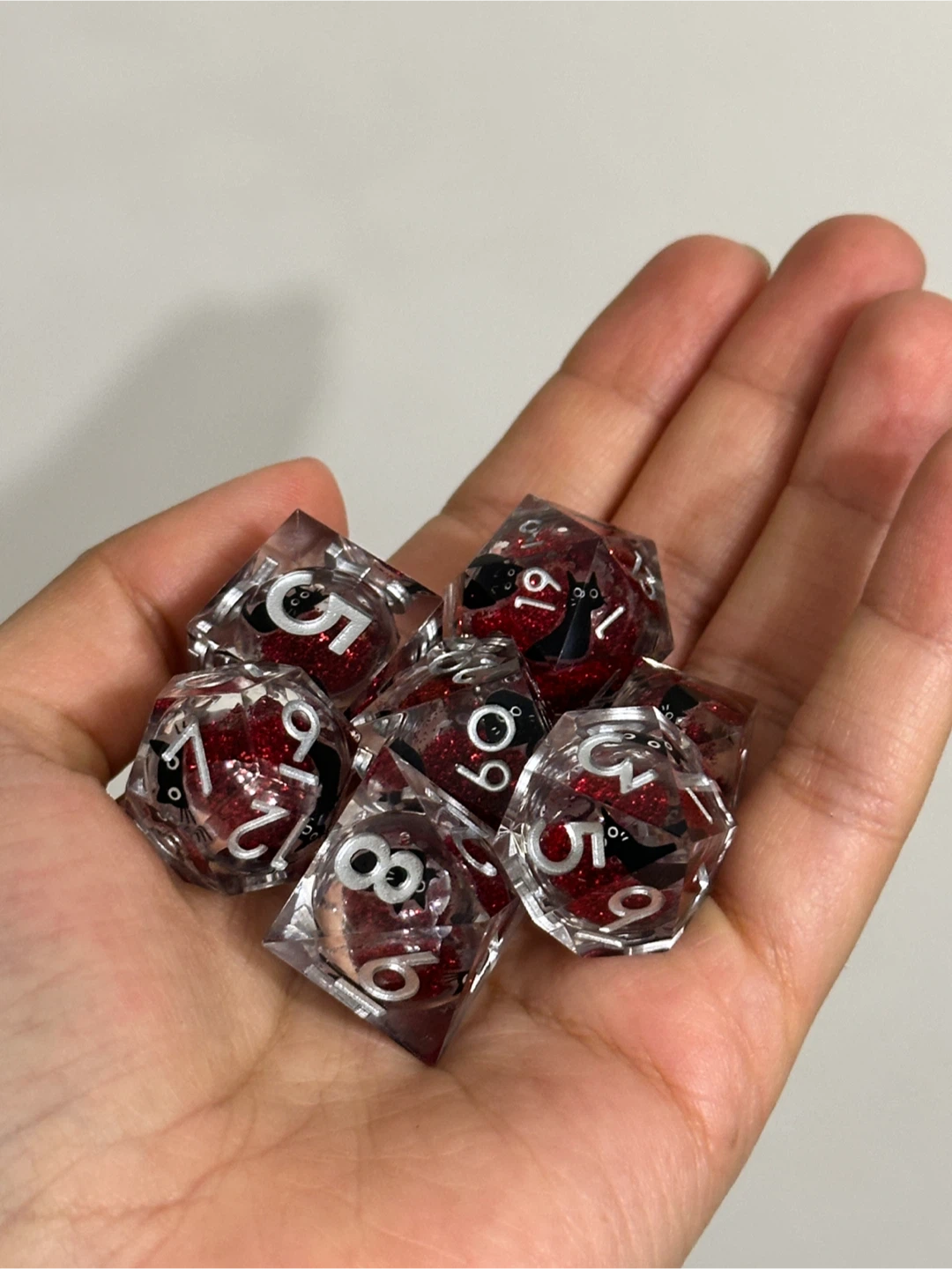 🆕 Liquid Core Dice Set x7 - Red