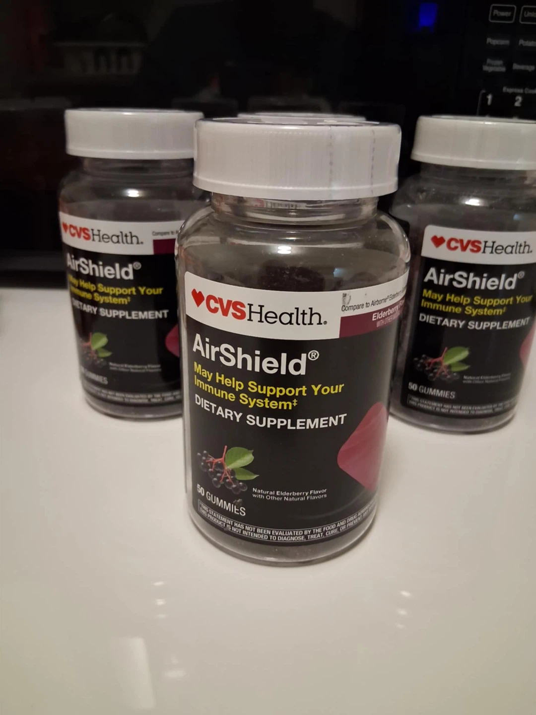 AirShield Dietary Supplement Gummies - Natural Elderberry