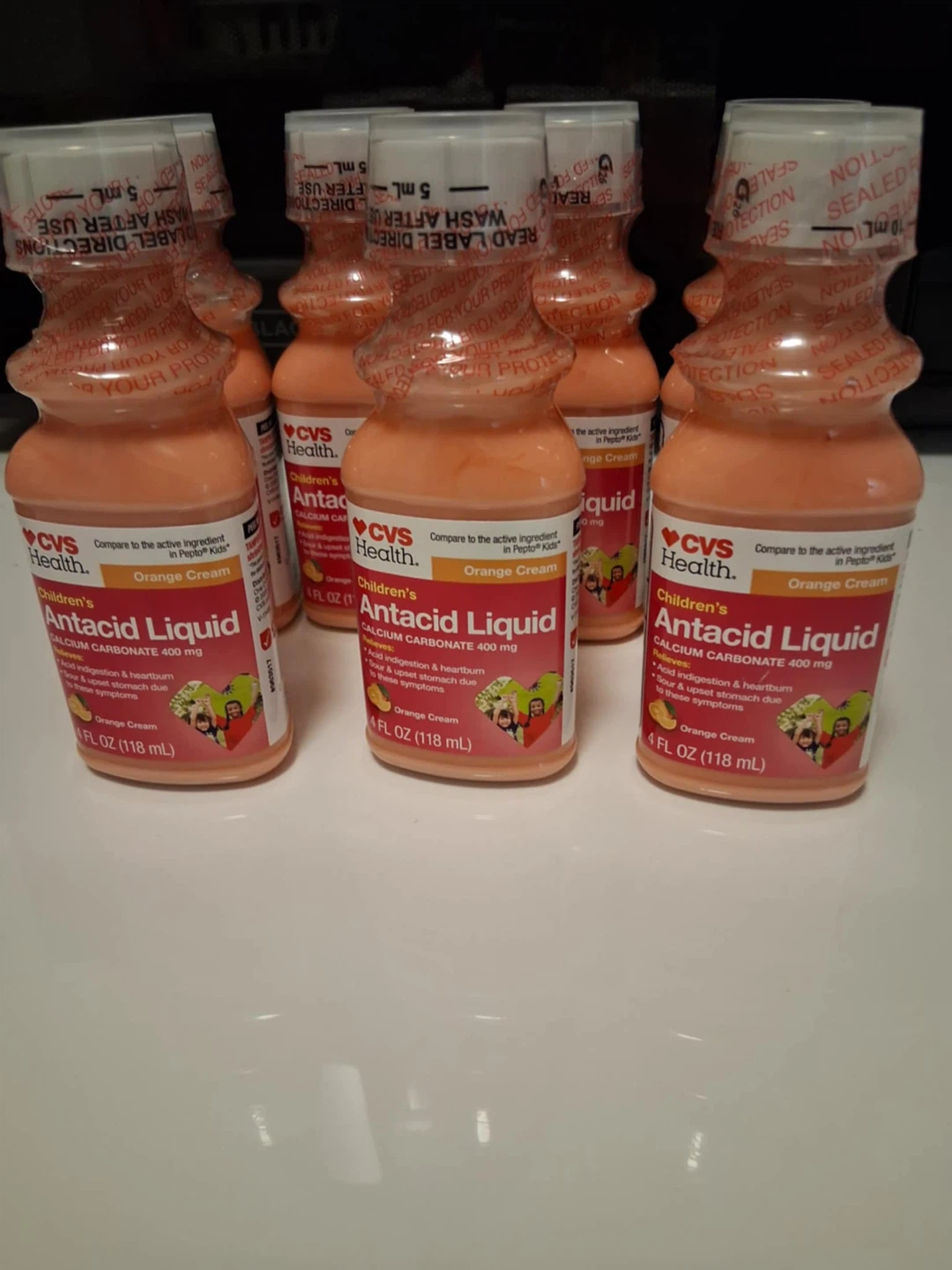 Children's Antacid Liquid Orange Cream 4 FL OZ (Set of 6)