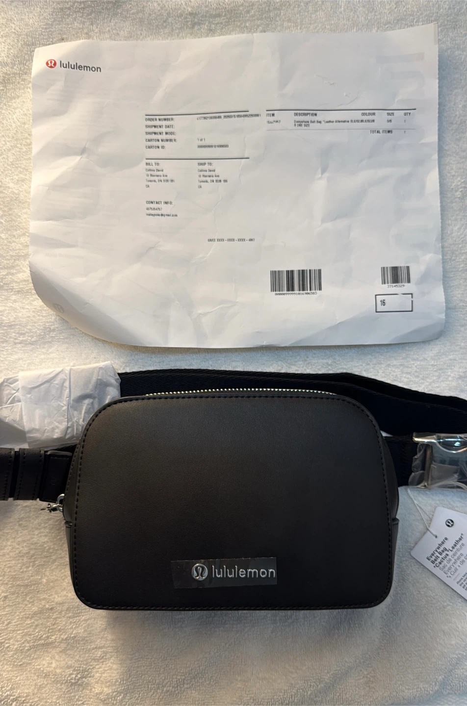 Lululemon Everywhere Belt Bag 1L Leather Alternative Black