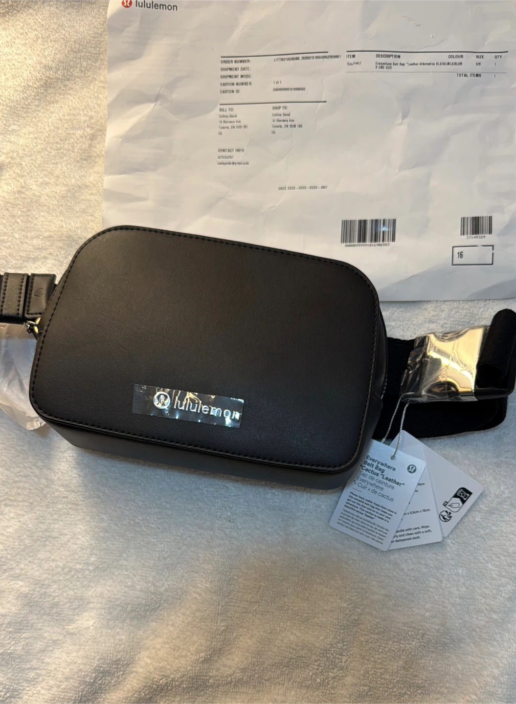 Lululemon Everywhere Belt Bag 1L Leather Alternative Black - photo 2