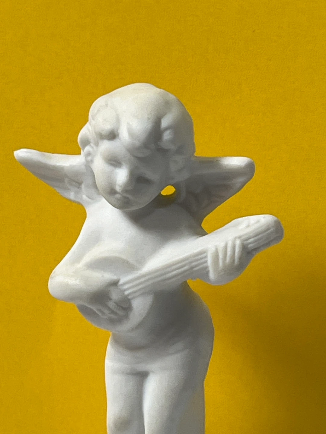 High-End Bisque Angel Statuette – Hand-Finished Gold & Cobalt - photo 3