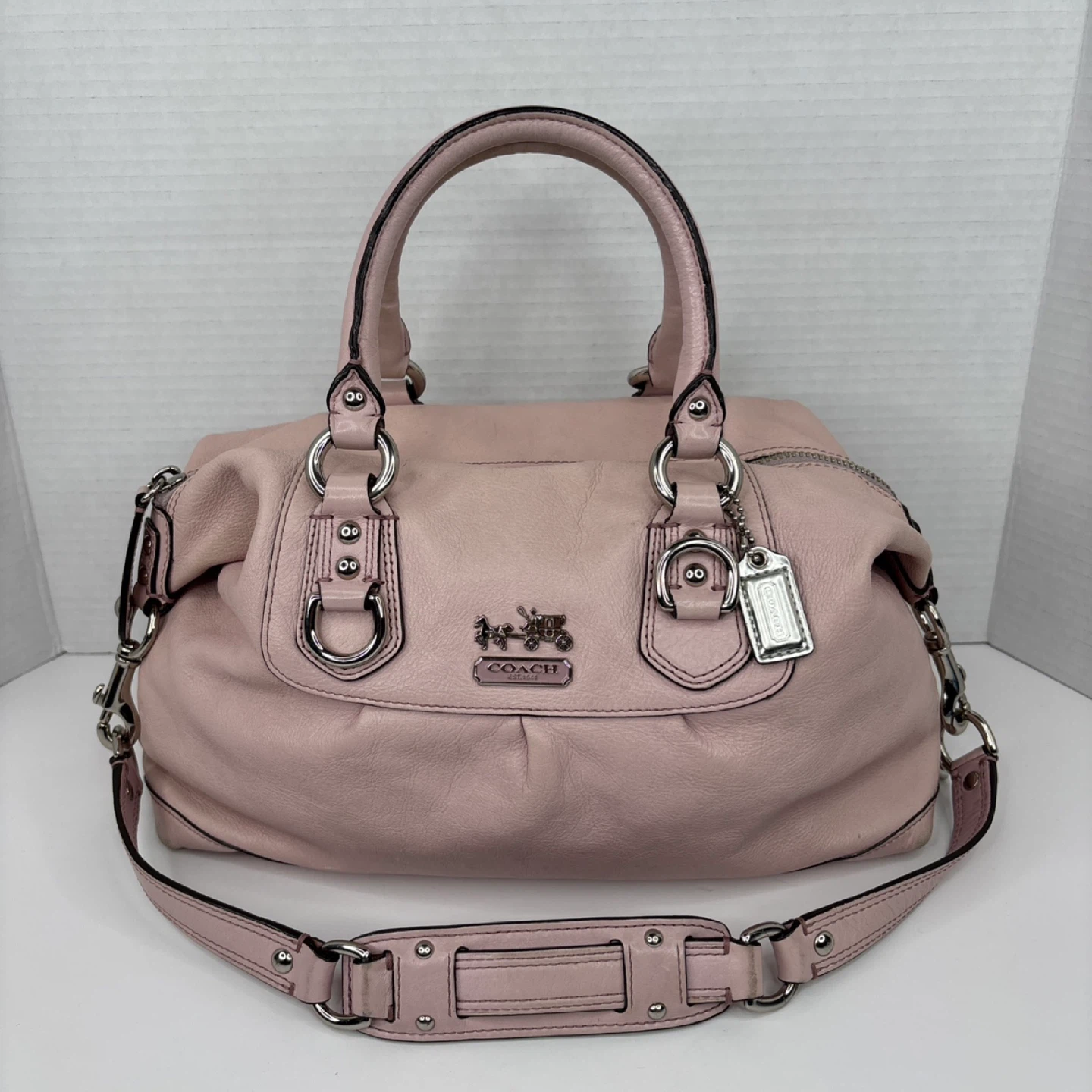 Coach Madison Sabrina Pink Leather Tote Bag Purse